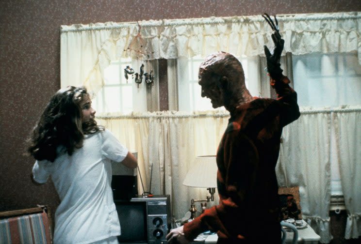 Heather Langenkamp and Robert Englund in <em>A Nightmare on Elm Street.</em> (Photo: New Line Cinema/Courtesy Everett Collection)