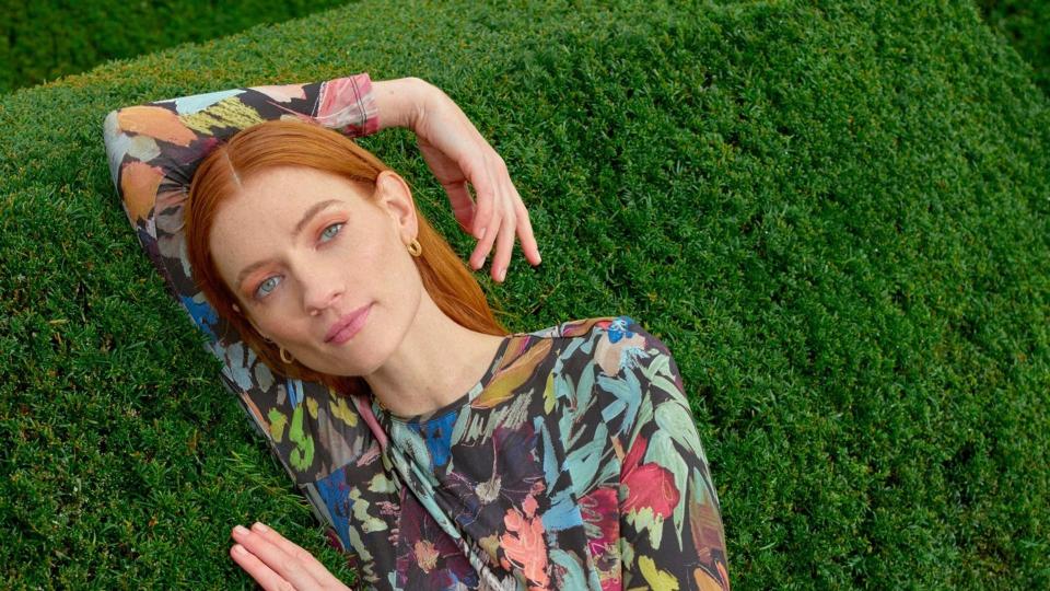 A Ted Baker  model poses in a floral dress for the brands latest SS24 collection titled 'Get Lost' on Instagram just two weeks ago