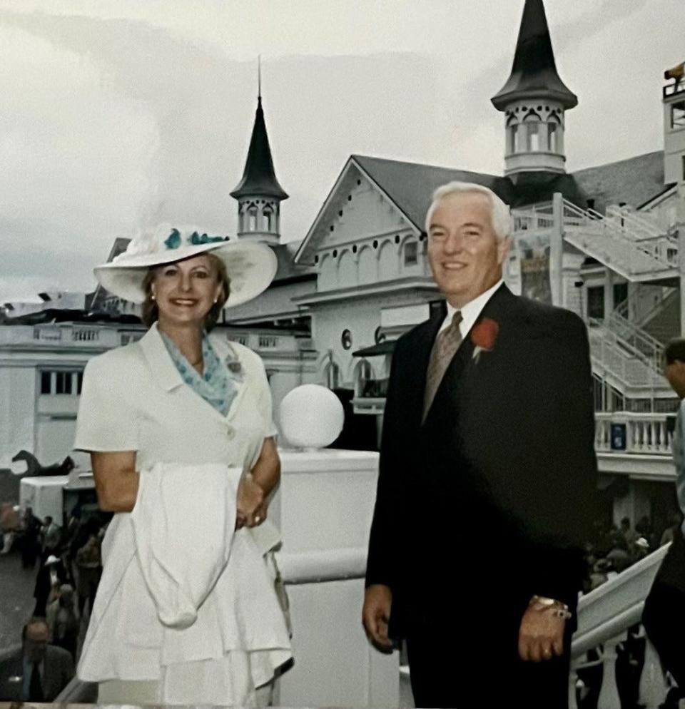 Eddie Maloney and his wife Rhoda at the Kentucky Derby