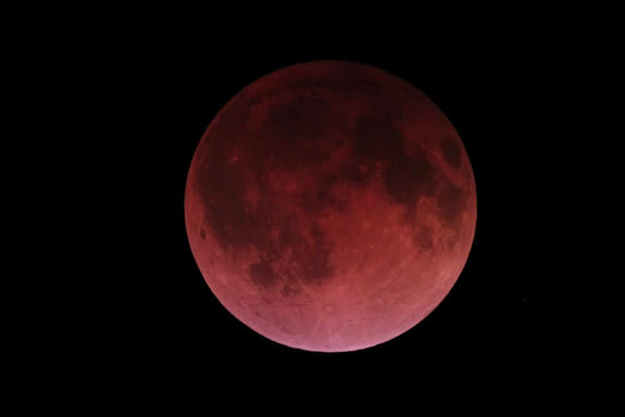 Stargazer Victor Rogus captured this spectacular view of the total lunar eclipse on April 15, 2014 from Jadwin, Missouri. "Very beautiful event!" Rogus exclaimed.