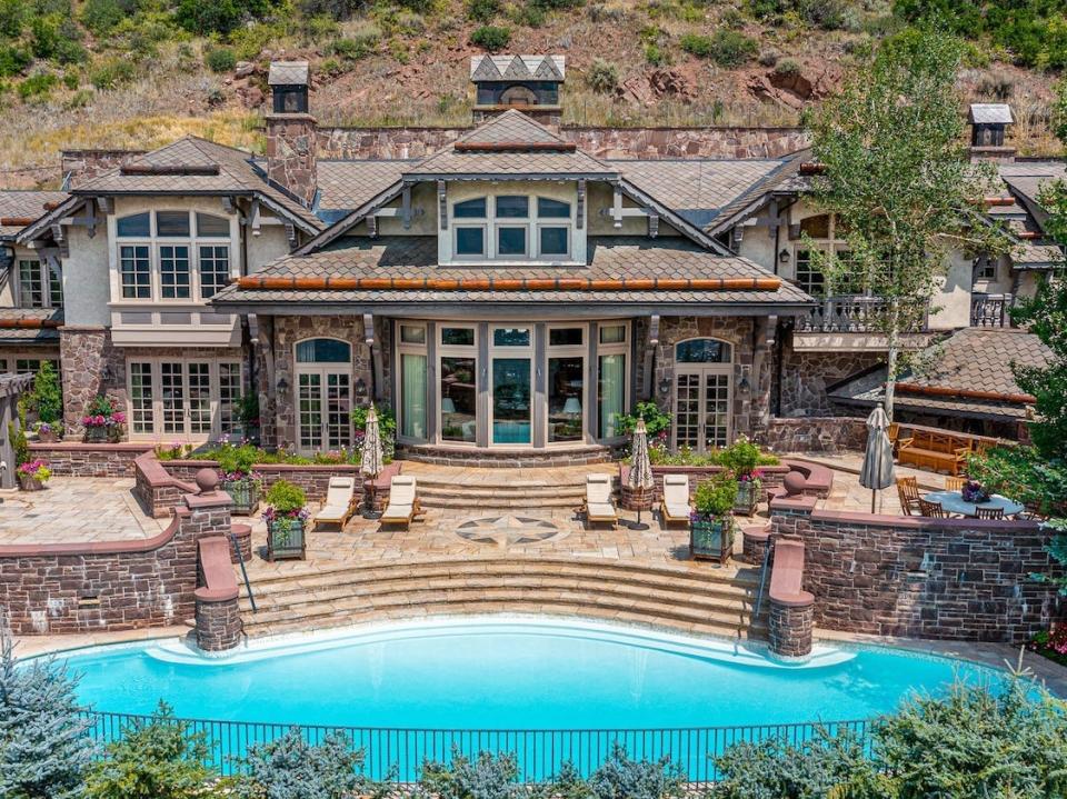 An aerial view of The Peak House in Aspen, Colorado.