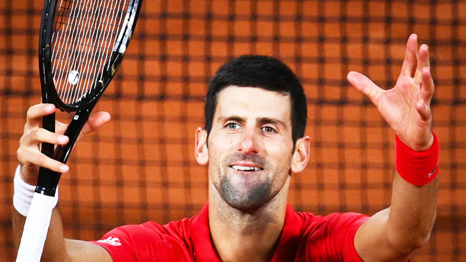 Novak Djokovic has visited a 'pyramid park' following his French Open loss to Rafael Nadal at the French Open. (Getty Images)