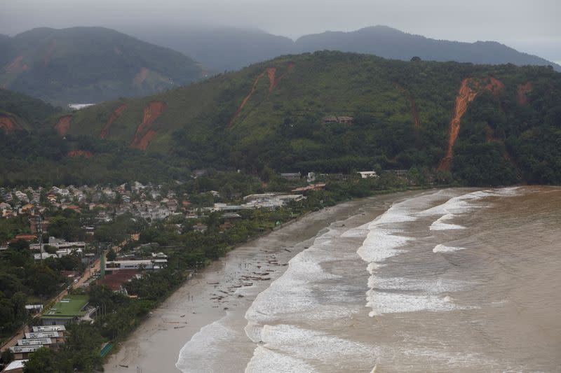 Aftermath of the severe rainfall in Sao Sebastiao