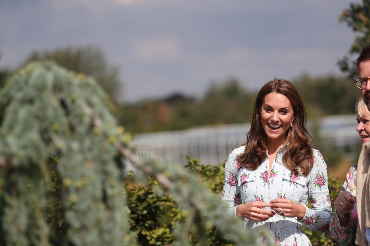 The Duchess Of Cambridge opened a new play garden at RHS Garden Wisley in Surrey [Photo: PA]