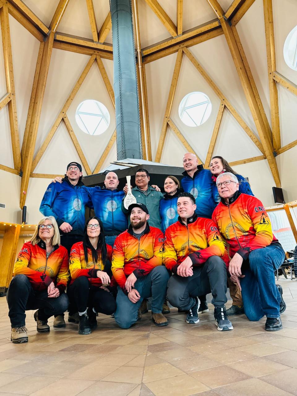 Ten of Canada's top Indigenous curlers have gathered in the Cree Nation of Chisasibi, about 1,000 kilometres north of Montreal, for a first-of-its-kind game to help inspire Indigenous youth to enter sports. (Devin Heroux/CBC Sports - image credit)