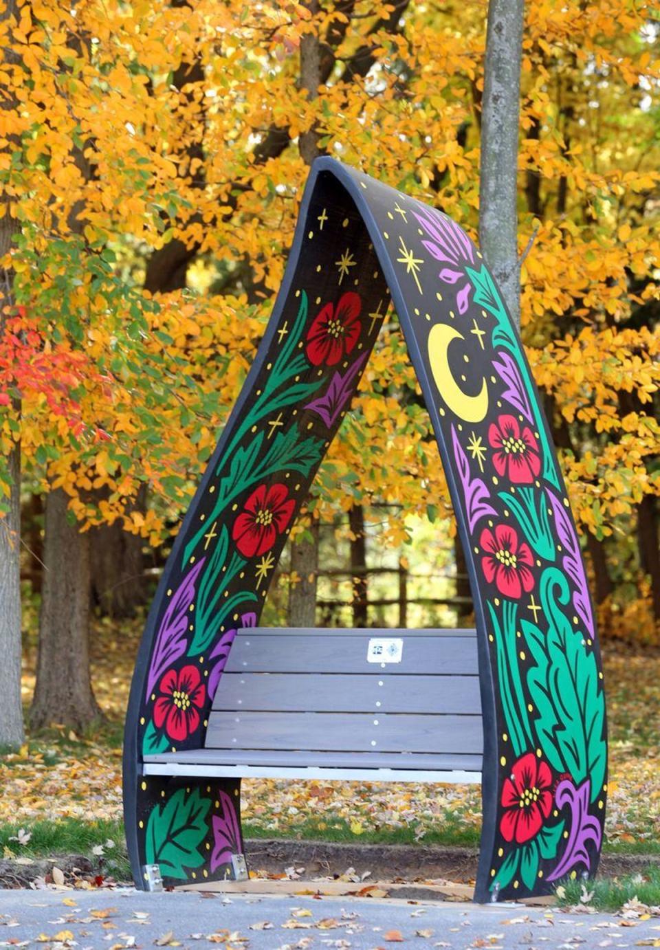 The sheltered bench in place at Every Child’s Playground in Avon, Ohio (Canvus)