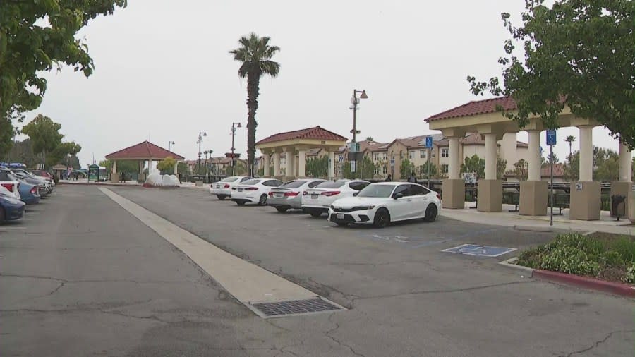 Police are investigating after a man remains in critical condition after being severely beaten near a Fontana Metrolink station on Jan. 26, 2024. (KTLA)