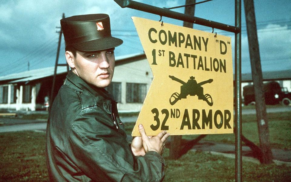 Miltary service: Elvis entered the US Army in 1958 - AP Photo