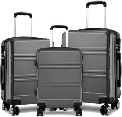 Save 15% off this three-piece sleek luggage case set