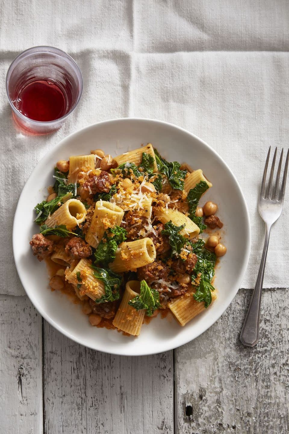 Chickpea and Kale Rigatoni