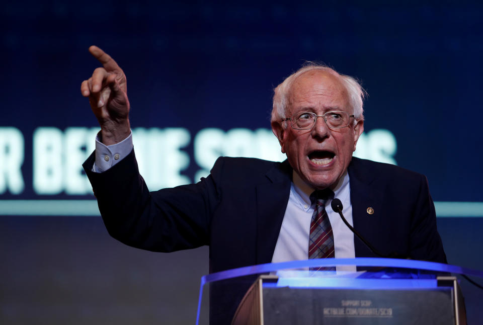 Democratic presidential candidate Bernie Sanders speaks during the S.C. Democratic Convention in Columbia, S.C. on June 22. (Photo: Randall Hill/Reuters)