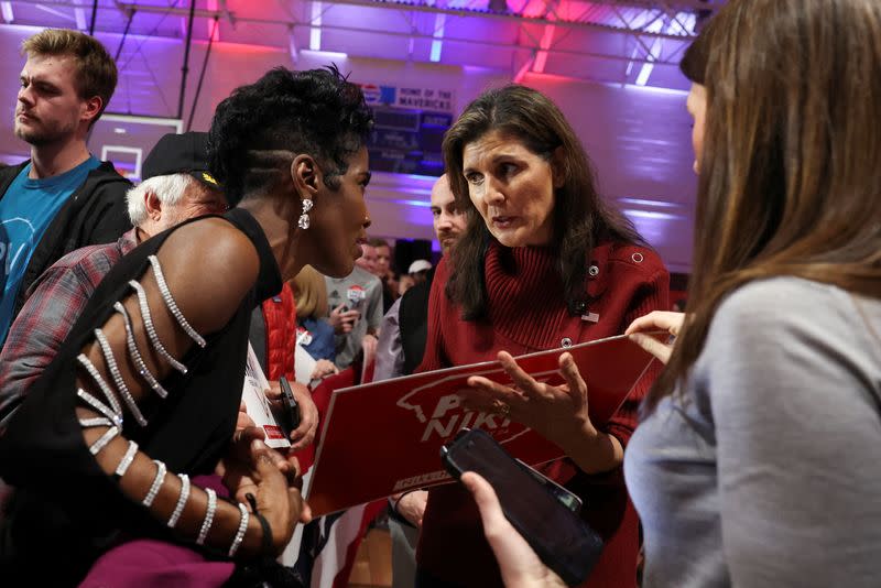 Republican presidential candidate Haley makes a campaign visit ahead of the South Carolina Republican presidential primary election in Mauldin