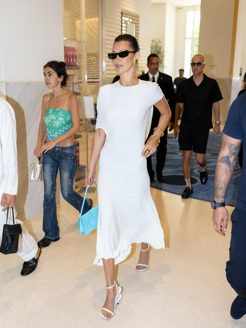 Bella Hadid during the Cannes Film Festival on May 23, Jacquemus, Monica Vinader