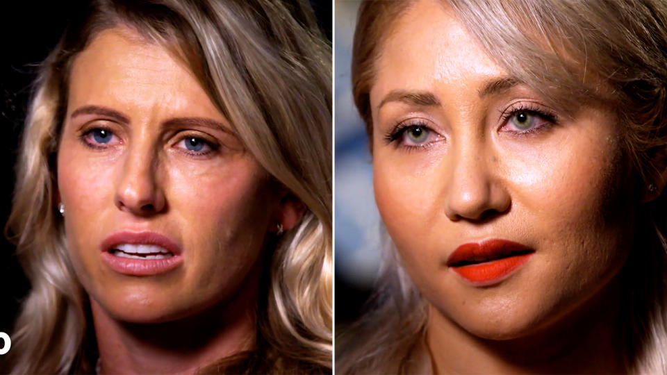 Two of the women who spoke to Sunday Night. Image: Channel Seven