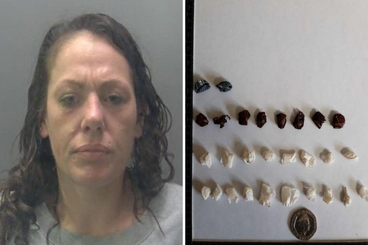 Margaret Walker, who has more than 40 convictions to her name, has been jailed after being caught dealing class A drugs in Peterborough. <i>(Image: Police)</i>