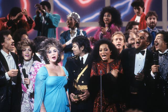 ABC Photo Archives/Disney General Entertainment Content via Getty Michael Jackson, Diana Ross and more accept a Grammy for We Are the World.