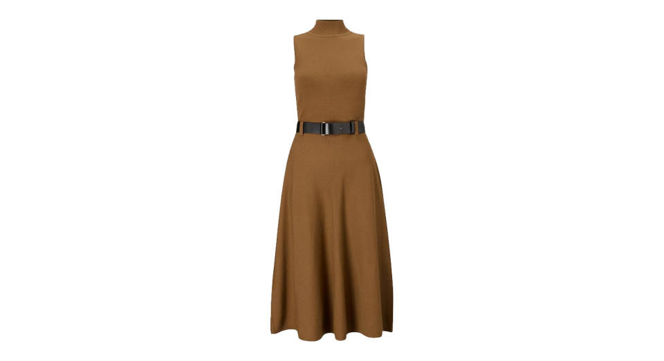 Belted Midi Knit Dress