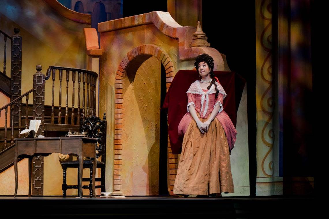 Portland, Oregon-based mezzo-soprano Camille Sherman will perform the role of Rosina in Opera Idaho’s “The Barber of Seville” in October. She is pictured here in the same role in Pensacola Opera’s production of “Barber.”