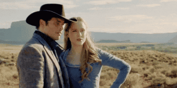 James Marsden and Evan Rachel Wood in "Westworld"