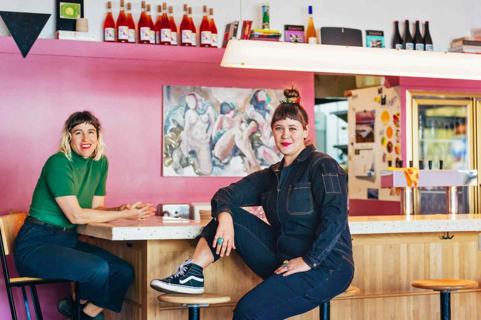 <p>Jesse Saler/Courtesy of The Ruby Fruit</p> Emily Bielagus (left) and Mara Herbkersman at the Ruby Fruit.