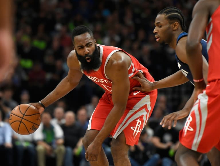 James Harden underscored his status as front-runner for the MVP award after leading a stunning third quarter performance that saw the Rockets explode for a 119-100 rout of the Minnesota Timberwolves