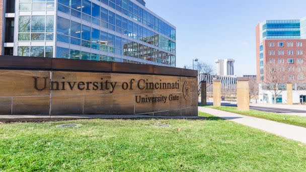 PHOTO: University of Cincinnati entrance sign is seen in this stock photo in Cincinnati, on Feb. 27, 2021. (STOCK PHOTO/Getty Images)