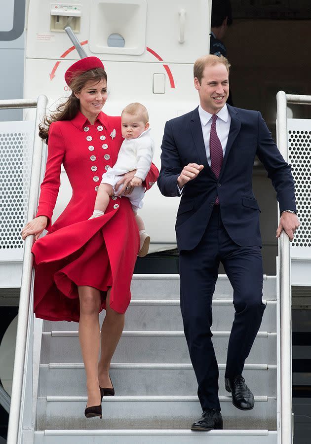Le prince George a accompagné sa mère et son père pour sa première visite en Australie et en Nouvelle-Zélande en avril 2014. 