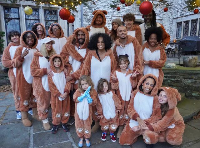<p>Evan Ross Instagram</p> Diana Ross with her kids and grandkids on Christmas.