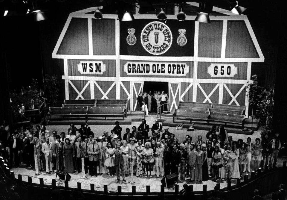 The Grand Ole Opry cast on the 50th anniversary in 1975 - Credit: Courtesy Grand Ole Opry