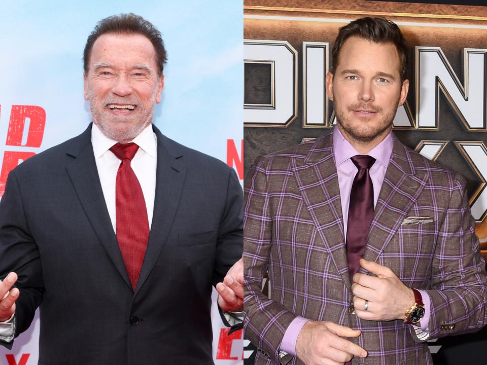 Chris Pratt and Arnold Schwarzenegger