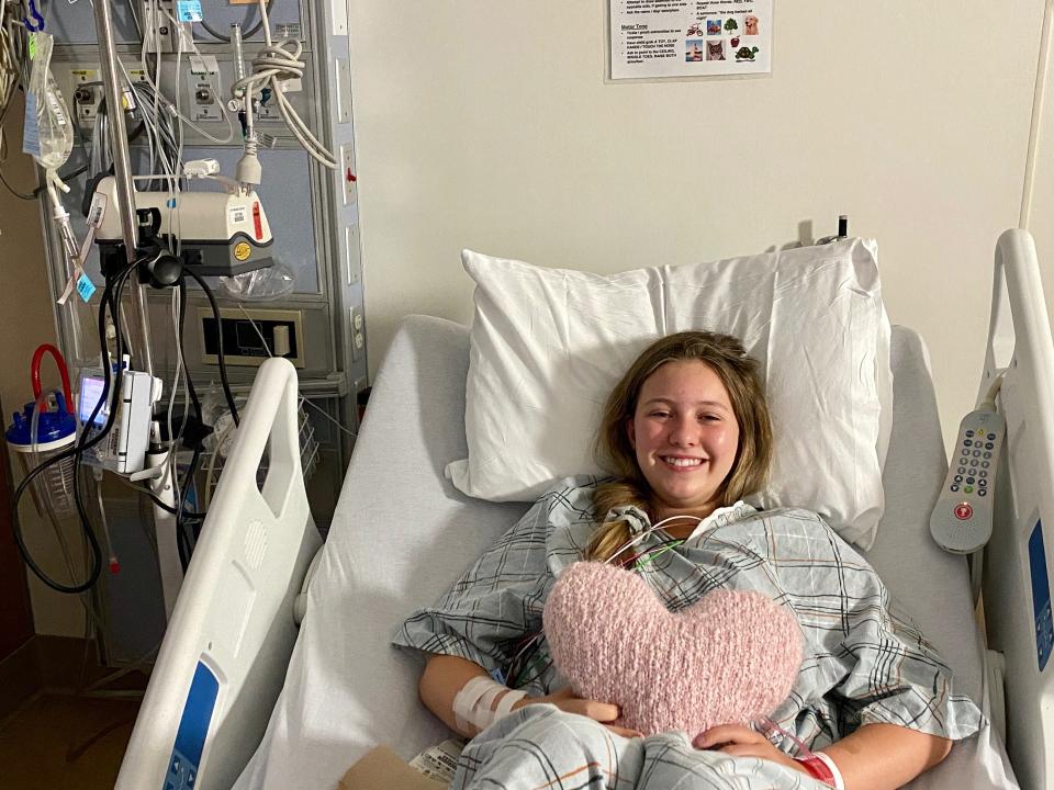 Kiersten Rock-Torcivia at New York-Presbyterian Hospital in September 2020. Doctors implanted a defibrillator to help control her heart condition.