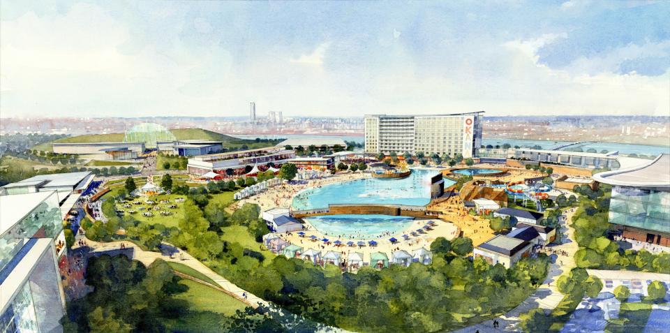 OKANA, a $400 million resort, is expected to open along the Oklahoma River in 2025.