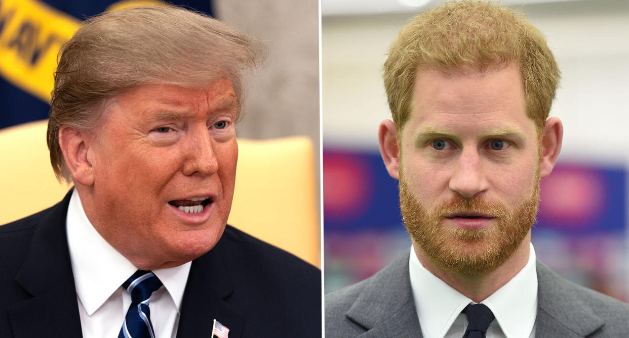 Donald Trump is expected to meet Prince Harry during the state visit [Photos: PA]