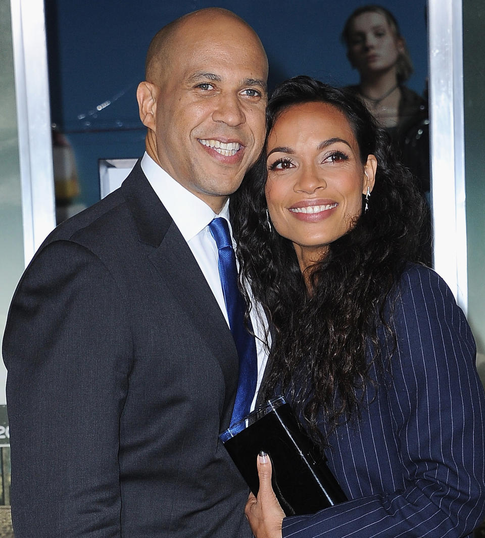 Cory Booker and Rosario Dawson (Albert L. Ortega / Getty Images)