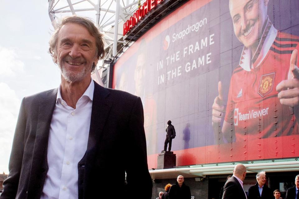 Deal almost done: Sir Jim Ratcliffe looks set to purchase a 25 per cent stake in Manchester United, his boyhood club (PA)
