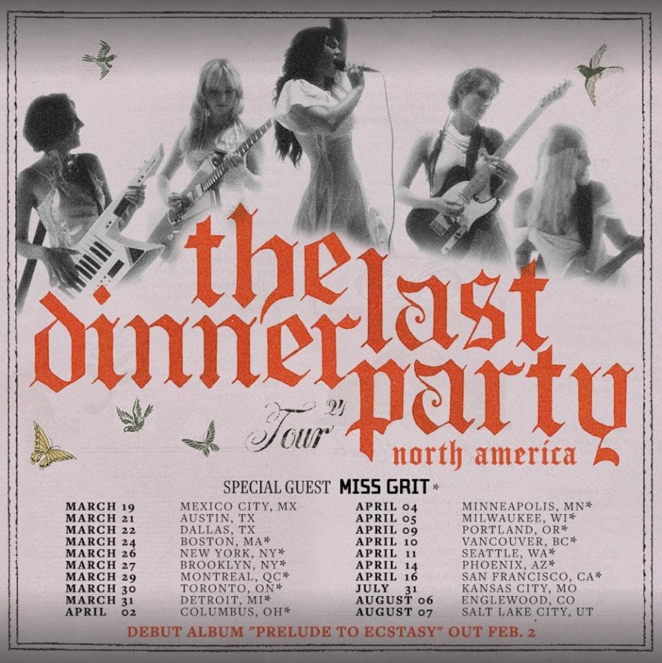 The Last Dinner Party 2024 north american tour dates tickets