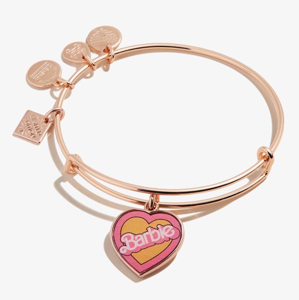 <p><a href="https://go.redirectingat.com?id=74968X1596630&url=https%3A%2F%2Fwww.alexandani.com%2Fproducts%2Fmalibu-barbie-50th-anniversary-barbie-heart-charm-bangle%3Fvariant%3D39328170967143%26CAWELAID%3D120250690000096341%26gclid%3DCj0KCQjwz96WBhC8ARIsAATR250CGuDNAcMNKBYk4NR-f8nZ1VyEF2_weUL_fCDDaVVLVM0BghzqerQaAllvEALw_wcB&sref=https%3A%2F%2Fwww.seventeen.com%2Ffashion%2Fg40656779%2Fbarbiecore-barbie-pink-fashion-trend%2F" rel="nofollow noopener" target="_blank" data-ylk="slk:Shop Now;elm:context_link;itc:0;sec:content-canvas" class="link ">Shop Now</a></p><p>Malibu Barbie 50th Anniversary 'Barbie' Heart Charm Bangle</p><p>$49.00</p><p>alexandani.com</p>