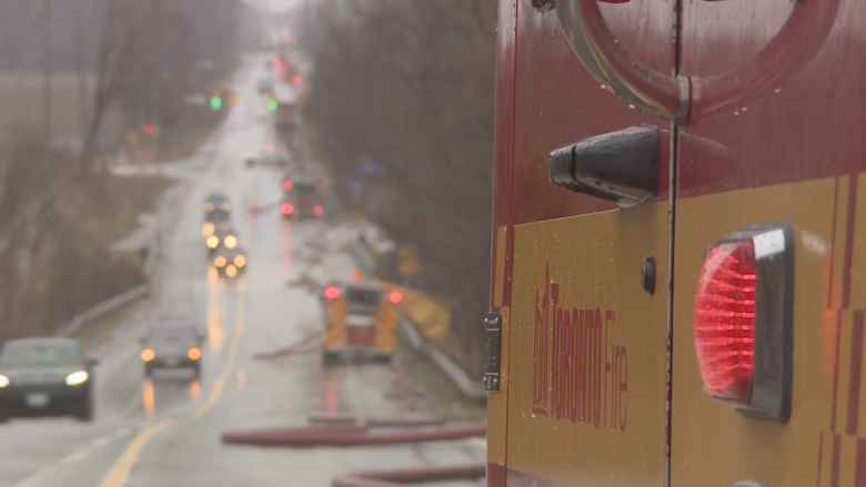 Fire crews monitor hot spots after 5-alarm blaze in Scarborough