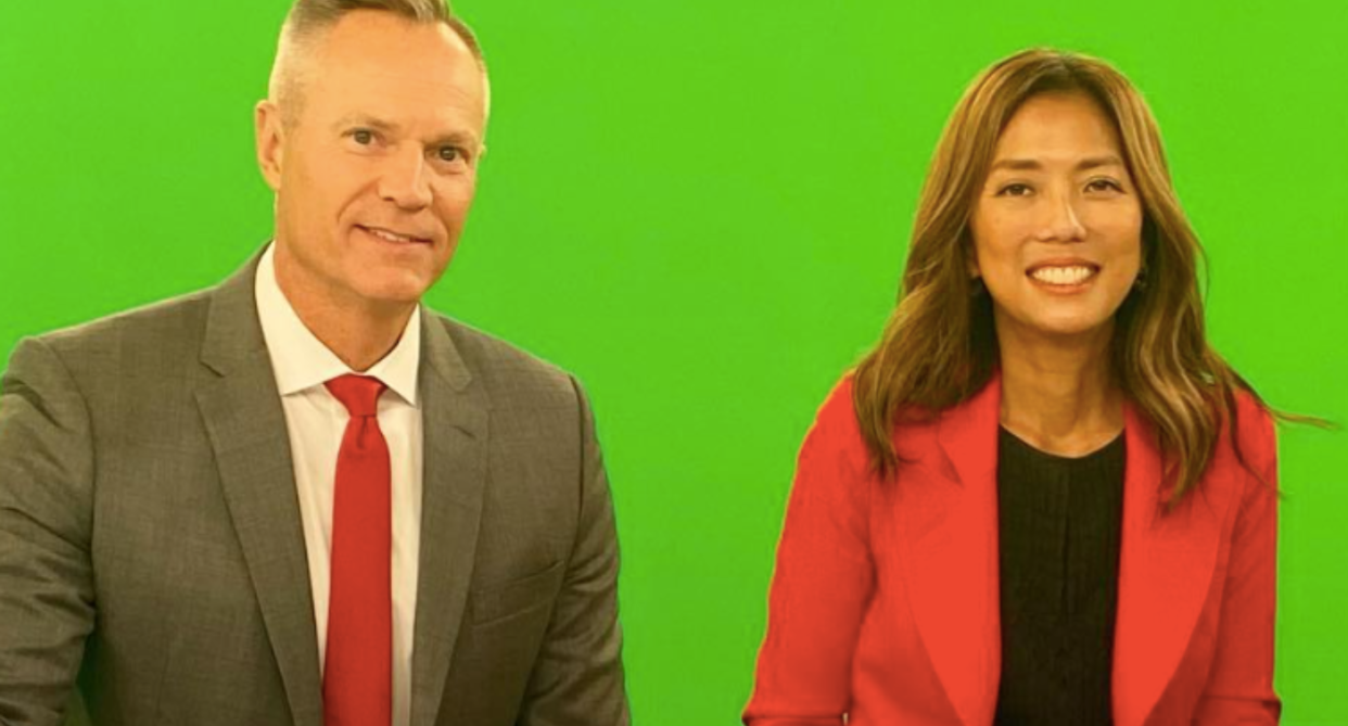 Global BC anchors Chris Gailus and Sophie Lui. (Image via Instagram/@sophielui)