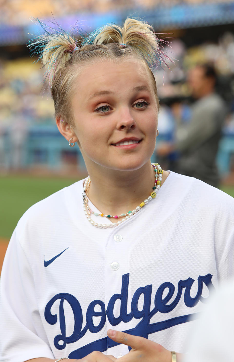 jojo at a baseball game