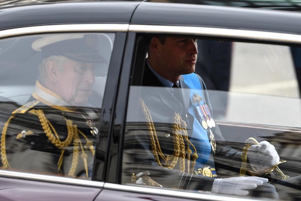Prince William, King Charles at Queen Elizabeth II's funeral