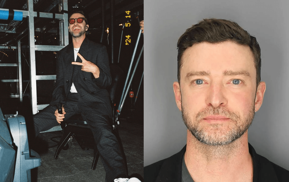 賈斯汀酒駕被捕，警局口卡照顯得有些憔悴、茫然。（翻攝自IG@justintimberlake、紐約長島薩格港警局）