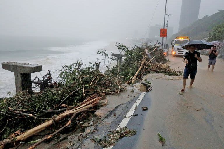 Una tormenta que provocó destrozos en Río de Janeiro 