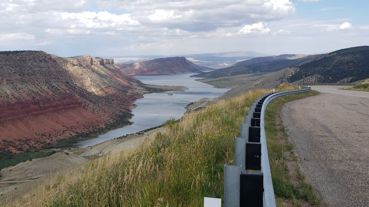 A view from above the Flaming Gorge, Wyoming   (Simon and Susan Veness)