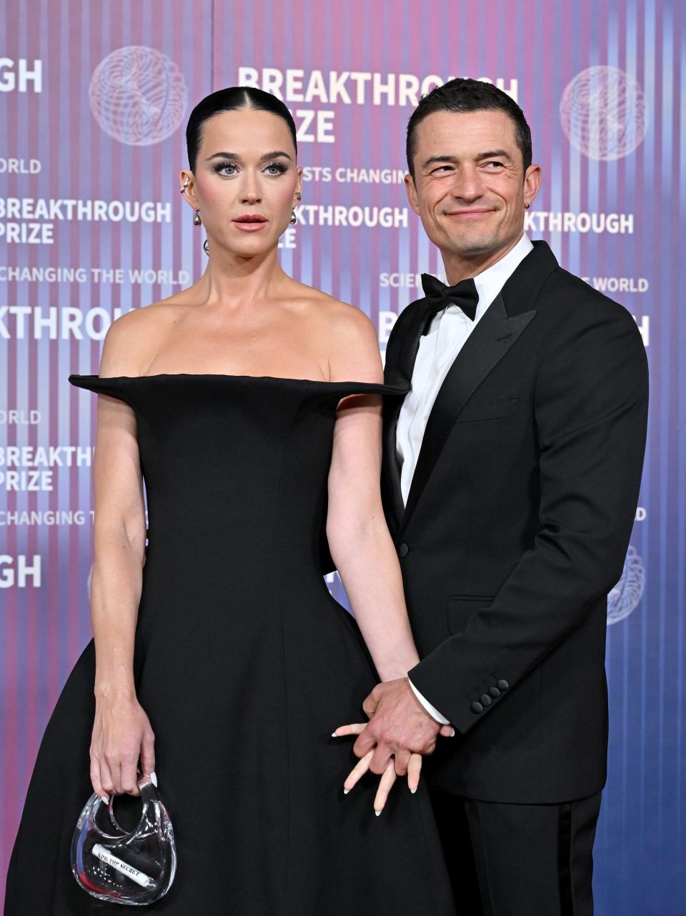 Katy Perry and Orlando Bloom at the Breakthrough Prize Ceremony for the Academy Museum of Motion Pictures on April 13, 2024.