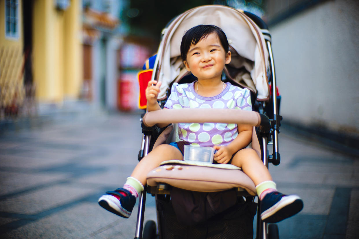 When are kids too old for strollers? Experts say it depends on each child's individual needs. (Photo: Getty Creative)