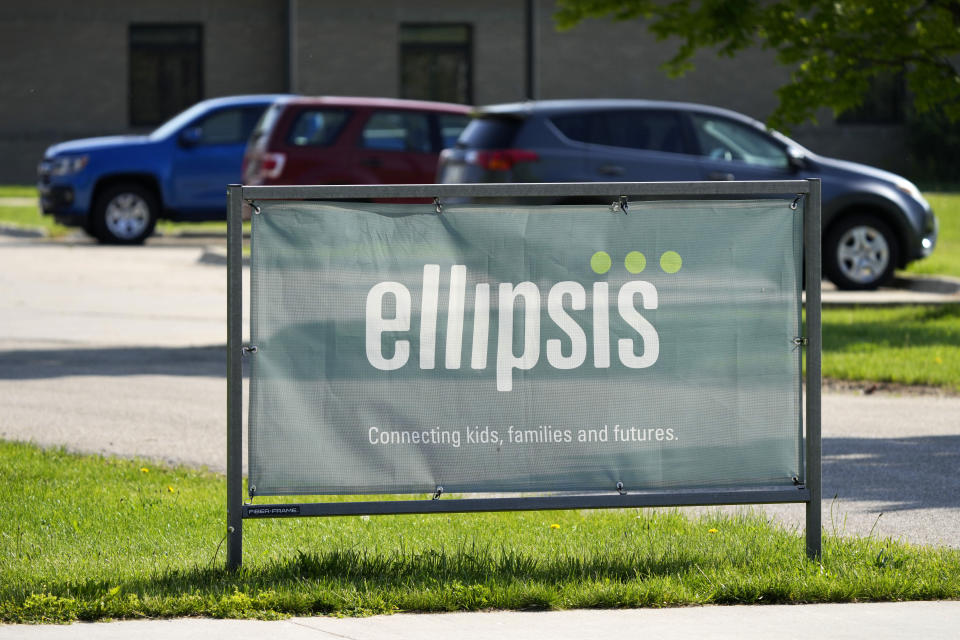 The Ellipsis Iowa treatment center is seen, Thursday, May 16, 2024, in Johnston, Iowa. Police officers have responded nearly 1,000 times in the past three years to the juvenile treatment center where a woman was killed, according to police records. (AP Photo/Charlie Neibergall)