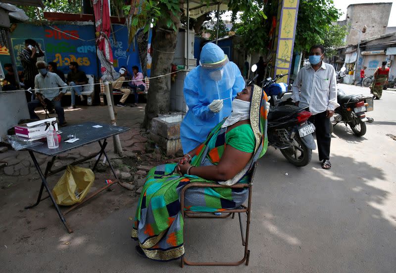 FILE PHOTO: Outbreak of the coronavirus disease (COVID-19) in Ahmedabad