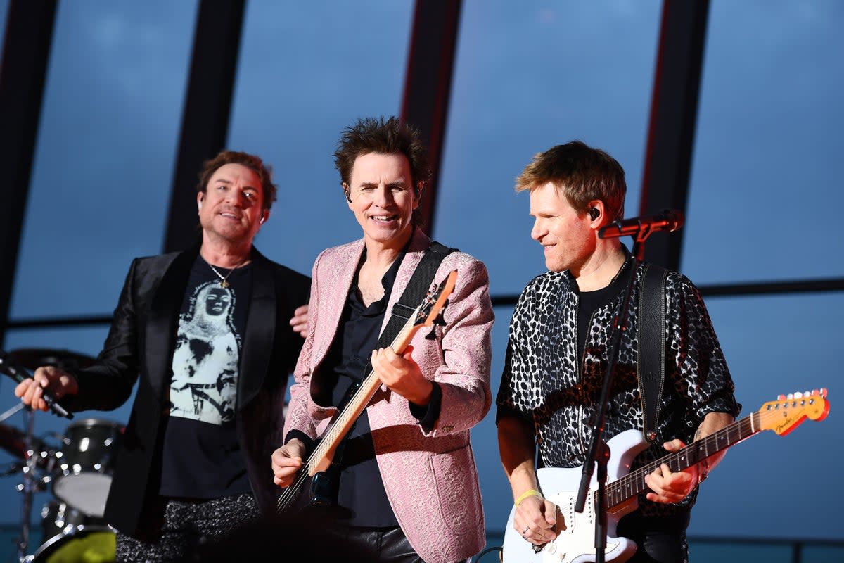 Simon Le Bon and John Taylor of Duran Duran perform in 2021 (Getty Images for Global Citizen)