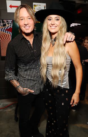 <p>Kevin Mazur/Getty Images for CMT</p> Keith Urban and Lainey Wilson at the CMT Music Awards in Austin, Texas in April 2024